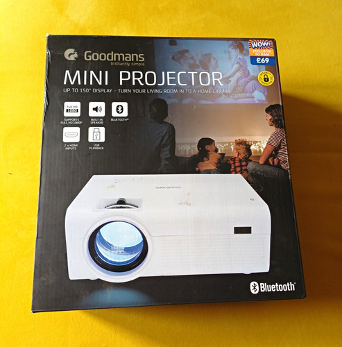 Goodmans mini projector 1080p - mini,